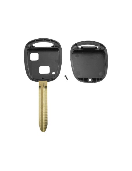 Guscio Chiave Telecomando 2 Tasti Vuoti con Lama TOY43 Batteria Su Circuito Senza Transponder Per Toyota Yaris Aygo Auris Transi
