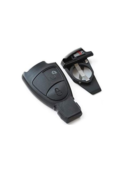 Guscio Chiave Telecomando 2 Tasti con Lama HU64 Batteria In Custodia Senza Transponder Per Mercedes Benz Classe A B C E CLK SLK 