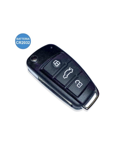 Guscio Chiave Telecomando 3 Tasti Con Lama HU66 Batteria In Custodia Senza Transponder Per Audi A1 A3 A4 A6 A8 Q5 Q7