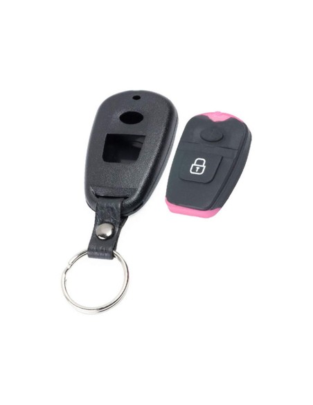 Guscio Chiave Telecomando 2 Tasti Keyless Senza Lama Batteria Su Circuito Senza Transponder Per Hyundai Santa Fe Matrix Atos Acc