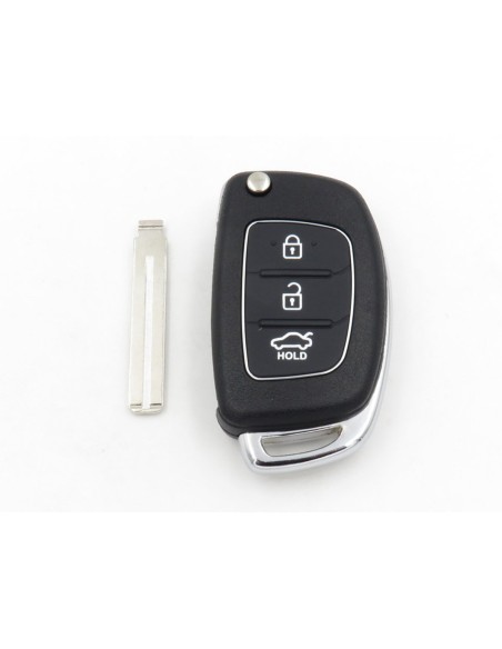 Guscio Chiave Telecomando 3 Tasti con Lama TOY48 Batteria Su Circuito Senza Transponder Per Hyundai i20 i30 ix20 ix35 ix45 tucso