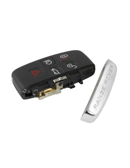 Guscio Chiave Telecomando 5 Tasti Keyless Batteria Su Circuito Senza Lama e Transponder Per Land Rover Range Rover Evoque Sport 