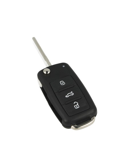 Guscio Chiave Telecomando 3 Tasti Con Lama HU66 Batteria Su Circuito Senza Transponder Per VW Polo Golf Passat Touran Seat
