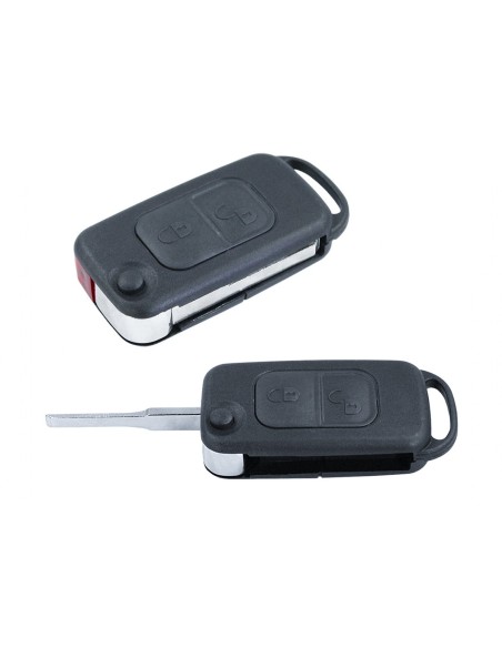 Guscio Chiave Telecomando 2 Tasti con Lama HU64 Batteria In Custodia Senza Transponder Per Mercedes Benz Classe S G M V B C A E 