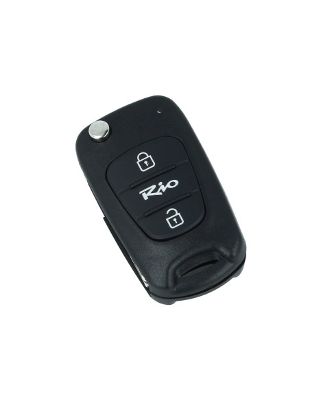 Guscio Chiave Telecomando 3 Tasti con Lama TOY48 Batteria Su Circuito Senza Transponder Per Kia Sportage Rio Picanto