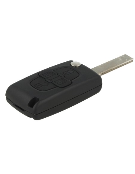 Guscio Chiave Telecomando 4 Tasti Con Lama HU83 Batteria In Custodia Senza Transponder Per Peugeot 207 107 106 206 407 806 Citro