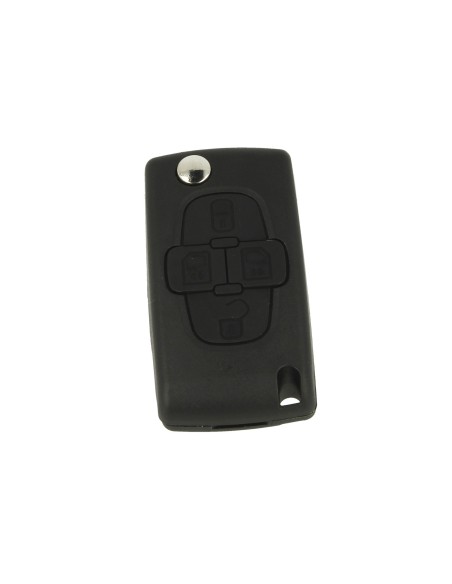 Guscio Chiave Telecomando 4 Tasti Con Lama HU83 Batteria In Custodia Senza Transponder Per Peugeot 207 107 106 206 407 806 Citro