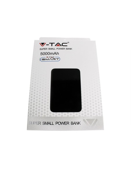 Portable Power Bank 5000mAh Colore Nero Batteria Litio Esterna Portatile Con 2 USB 5V 2,1A SKU-8193