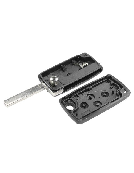 Guscio Chiave Telecomando 4 Tasti Con Lama VA2 Batteria In Custodia Senza Transponder Per Peugeot 207 107 106 206 407 806 Citroe