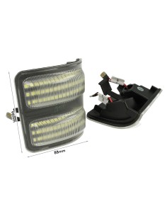Kit Freccia Laterale a Led Side Marker Dinamica Lente Trasparente Ford F-250 F250 F350 F450 F550 2008-2016 OEM 1448141 1448140