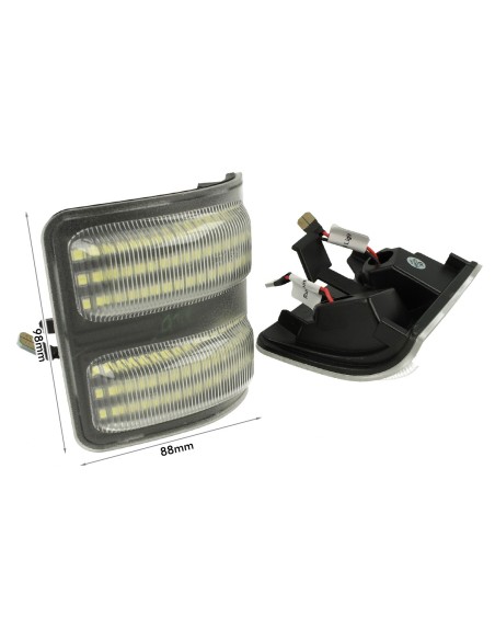 Kit Freccia Laterale a Led Side Marker Dinamica Lente Trasparente Ford F-250 F250 F350 F450 F550 2008-2016 OEM 1448141 1448140