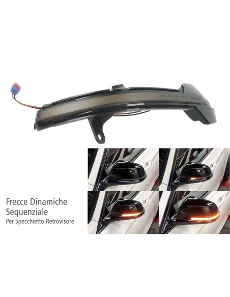 Kit Freccia Specchietto Retrovisore Led BMW F10 F11 GT F07 F12 F13 Gran Coupe F06 F01 Lente Fume Arancione Dinamico Sequenziale