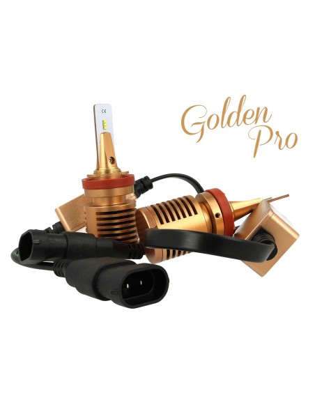 Kit Full Led Canbus Golden Pro H8 H11 H9 25W 12V 4000 lm Super Slim Facile Da Installare Raffredamento Ventola