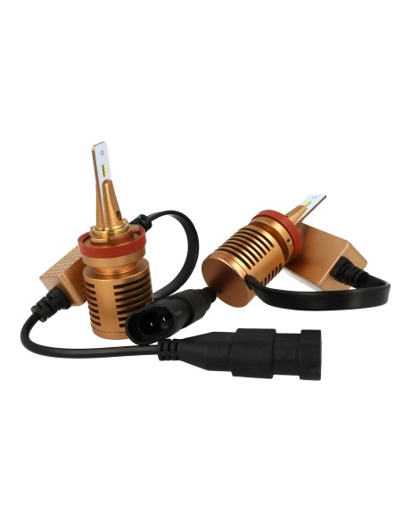 Kit Full Led Canbus Golden Pro H8 H11 H9 25W 12V 4000 lm Super Slim Facile Da Installare Raffredamento Ventola