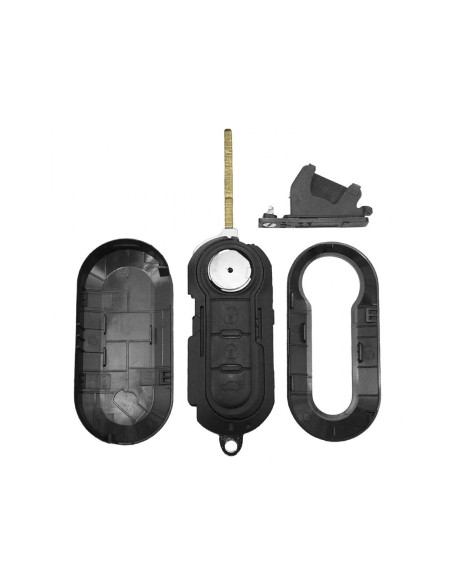 Chiave Telecomando Completa per Fiat 500 2007 Doblo 2010 Fiorino 2007 Grande Punto 2006 Punto Evo Citroen Nemo Opel Combo Ford K