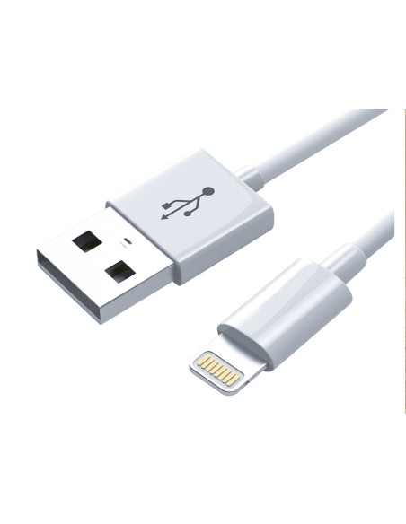 2PZ Cavo USB Dati Ricarica Per Iphone Colore Bianco 1M