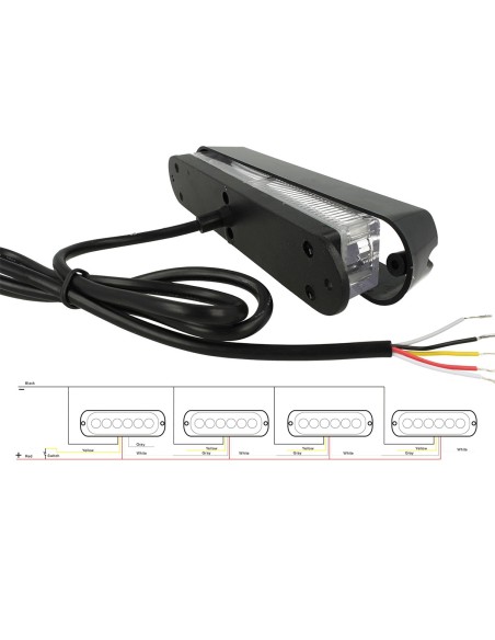 Lampada Luce Lampeggiante Led Strobo Blu 12V 24V 6W Smd 3535 Segnalazione Emergenza Per Auto Trattore IP65