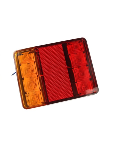 Kit Fanali Led Posteriori 24V 12V Con Luci Posizioni Stop Frecce 3 In 1 Per Camion Rimorchio Caravan Furgone