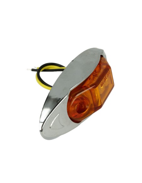 10 Pezzi Fanali Laterali Led 24V 12V Arancione Per Luci Ingombro Cortesia Targa Cupola Cappa Camper Trattore Autocarro Barca