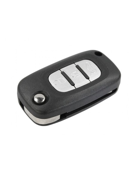 Chiave Telecomando Completa per Smart FORTWO Transponder HITAG2 AES 4A PCF7961 434MHz Fsk 3 Tasti con Lama VA2