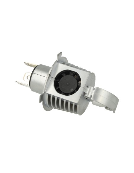 Kit Full Led All In One Canbus H4 30/30W 12V 24V Per Auto Moto Scooter Camion Bianco 4000 Lumen Con Ventola Silenziosa Singolo P
