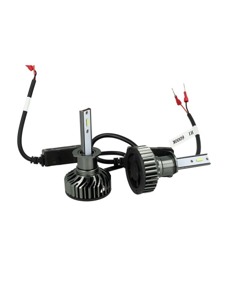 Kit Full Led Cob H1 26W Reale 12V Con Ventola Raffrenddamento Silenziosa Attacco Regolabile 2200 Lumen