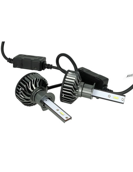 Kit Full Led Cob H1 26W Reale 12V Con Ventola Raffrenddamento Silenziosa Attacco Regolabile 2200 Lumen