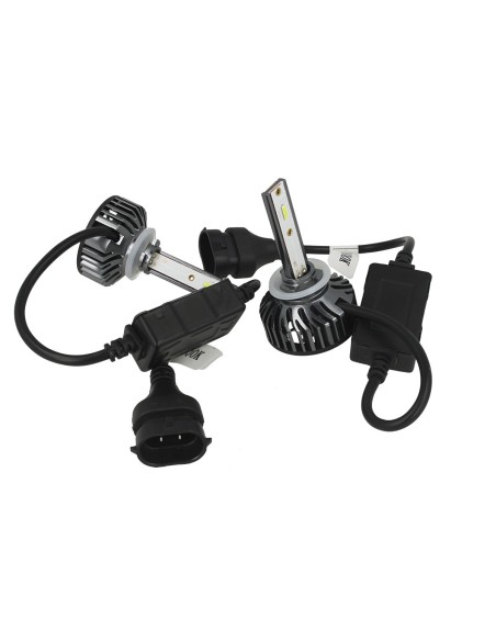 Kit Full Led Cob H27 880 PG13 881 PGJ13 26W Reale 12V Con Ventola Raffrenddamento Silenziosa Attacco Regolabile 2200 Lumen