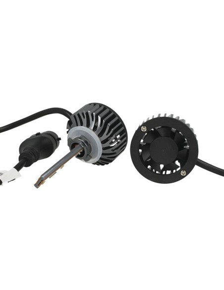 Kit Full Led Cob H27 880 PG13 881 PGJ13 26W Reale 12V Con Ventola Raffrenddamento Silenziosa Attacco Regolabile 2200 Lumen
