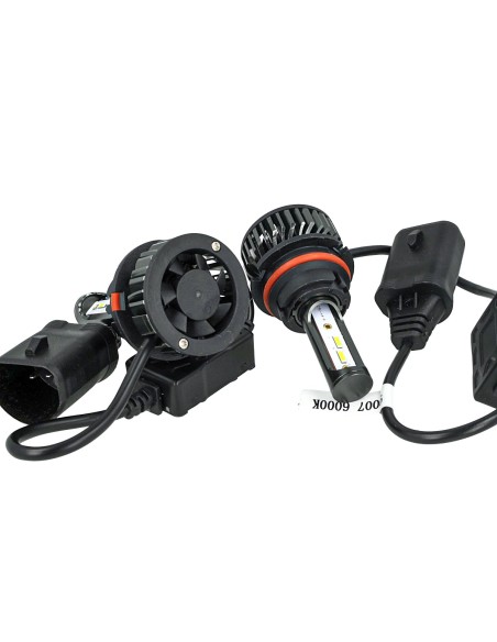 Kit Full Led Cob HB5 9007 HB1 9004 26W Reale 12V Con Ventola Raffreddamento Silenziosa Attacco Regolabile 2200 Lumen