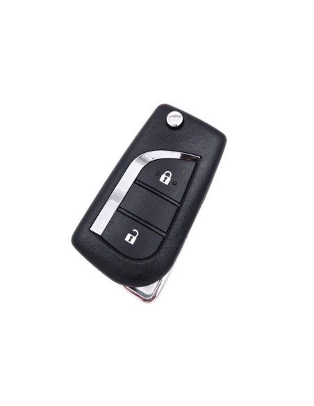 Chiave Telecomando per Toyota AYGO COROLLA AURIS Senza Transponder 434MHz Ask 2 Tasti con Lama TOY48