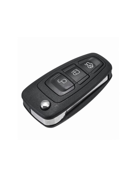 Chiave Telecomando Completa a Scatto per Ford C MAX Mondeo Focus Compatibile 5WK49986 Transponder 4D63 434MHz Fsk 3 Tasti HU101
