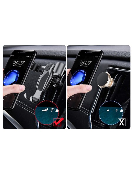 Porta Cellulare Supporto Telefono Da Auto Universale Colore Argento Rotazione 360 Gradi