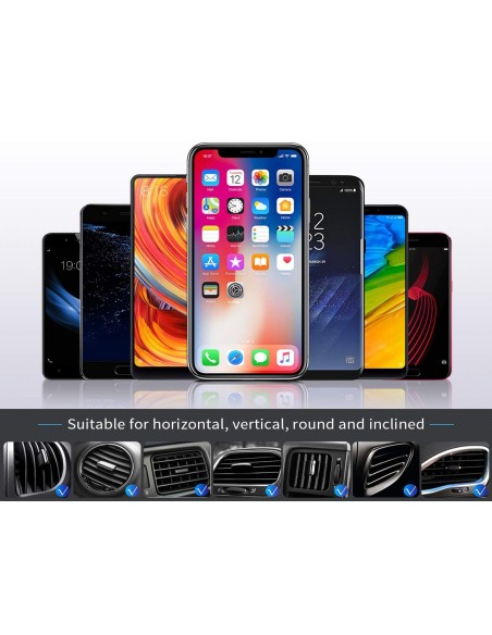Porta Cellulare Supporto Telefono Da Auto Universale Colore Argento Rotazione 360 Gradi