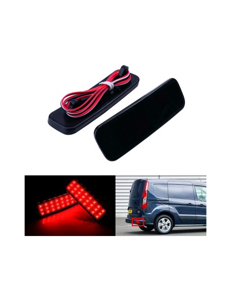 Kit 2 Fanali Posteriori A Led Nero Fume Per Ford Transit Tourneo Custom Courier