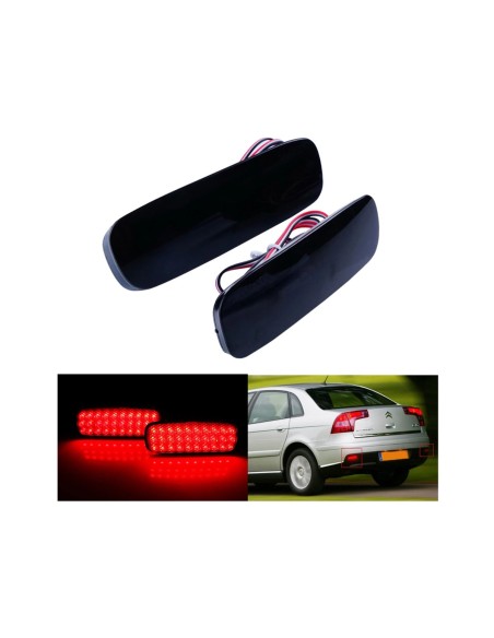 Kit 2 Fanali Posteriori A Led Nero Fume Per Peugeot 107 206 607 Expert Fiat Scudo Citroen