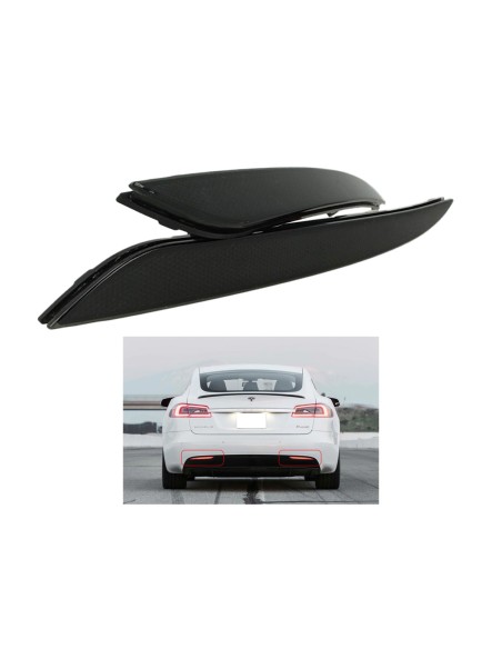 Kit 2 Fanali Posteriori A Led Nero Fume Per Tesla Model S OEM 6007705-00-B 6007706-00-B