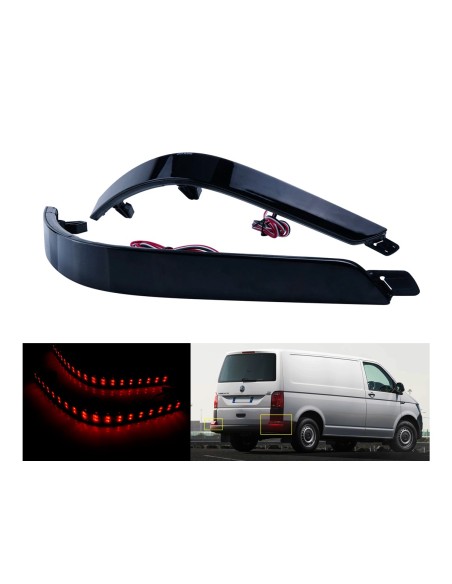 Kit 2 Fanali Posteriori A Led Nero Fume Per VW Multivan T5 Caravelle Transporter T6 OEM 7E0945105D Sostituzione Riflettore Catar