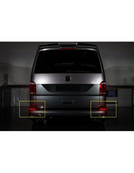 Kit 2 Fanali Posteriori A Led Nero Fume Per VW Multivan T5 Caravelle Transporter T6 OEM 7E0945105D Sostituzione Riflettore Catar