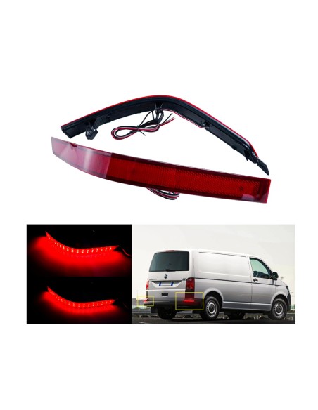 Kit 2 Fanali Posteriori A Led Rosso Per VW Multivan T5 Caravelle Transporter T6 OEM 7E0945105D