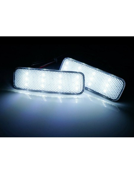 Kit 2 Fanali Posteriori A Led Trasparente Con Luce Bianco e Rosso Per Ford Transit Tourneo Custom Courier