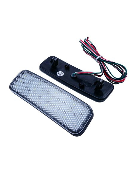 Kit 2 Fanali Posteriori A Led Trasparente Con Luce Bianco e Rosso Per Ford Transit Tourneo Custom Courier