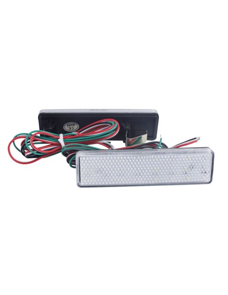Kit 2 Fanali Posteriori A Led Trasparente Con Luce Bianco Rosso Per Opel Vauxhall Vivaro Movano Renault Master Trafic Nissan Pri