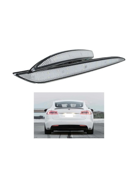 Kit 2 Fanali Posteriori A Led Trasparente Luce Rosso Bianco Per Tesla Model S OEM 6007705-00-B 6007706-00-B