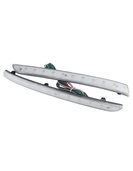 Kit 2 Fanali Posteriori A Led Trasparente Luce Rosso Bianco Per VW T5 Transporter Multivan 2012-2015 Caravelle 2014