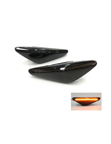 Kit Freccia Laterale a Led Side Marker Lente Nero Fume Luce Arancione Per BMW X5 E70 X3 F25 X6 E71 E46 63137171008
