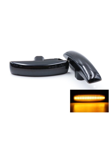 Kit Freccia Laterale a Led Side Marker Lente Nero Fume Luce Arancione Per Land Rover Discovery 3 4 Freelander 2 Range Rover Spor