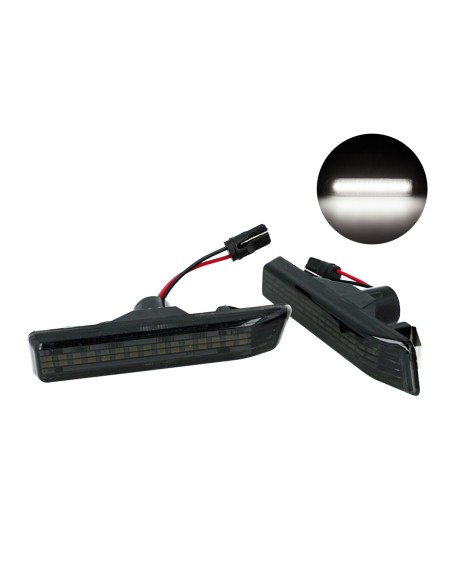 Kit Freccia Laterale a Led Side Marker Lente Nero Fume Luce Bianco Per BMW E36 M3 X5 E53 OEM 344-1405