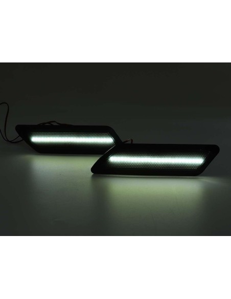 Kit Freccia Laterale a Led Side Marker Lente Nero Fume Luce Bianco Per BMW Serie 3 F30 320 328 330 340 335 ActiveHybrid 3 2013-2