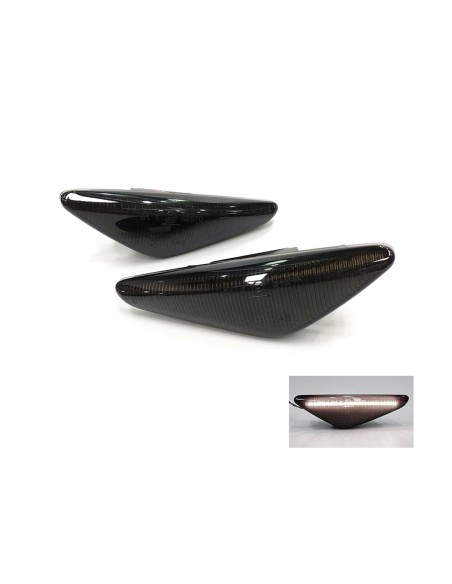 Kit Freccia Laterale a Led Side Marker Lente Nero Fume Luce Bianco Per BMW X5 E70 X3 F25 X6 E71 E46 OEM 63137171007 63137171008